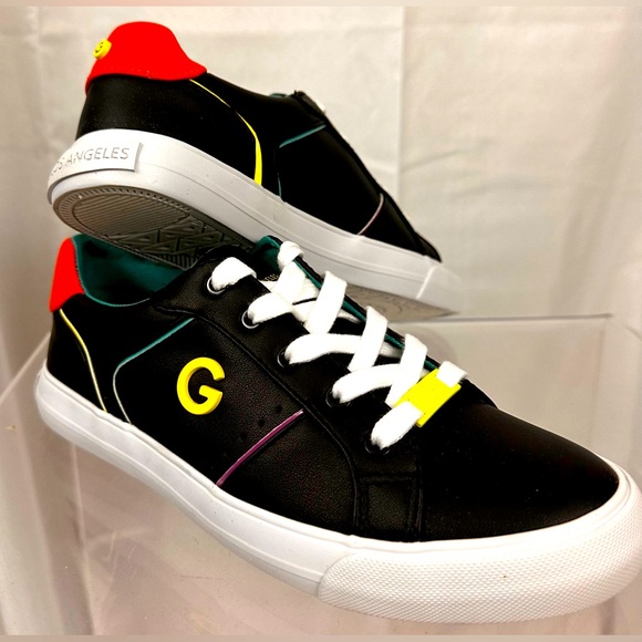 GBG Los Angeles Omera Woman’s Black Faux Leather Sneaker 6 1/2 M New in box ! - Picture 2 of 10